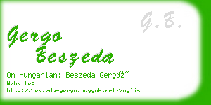 gergo beszeda business card